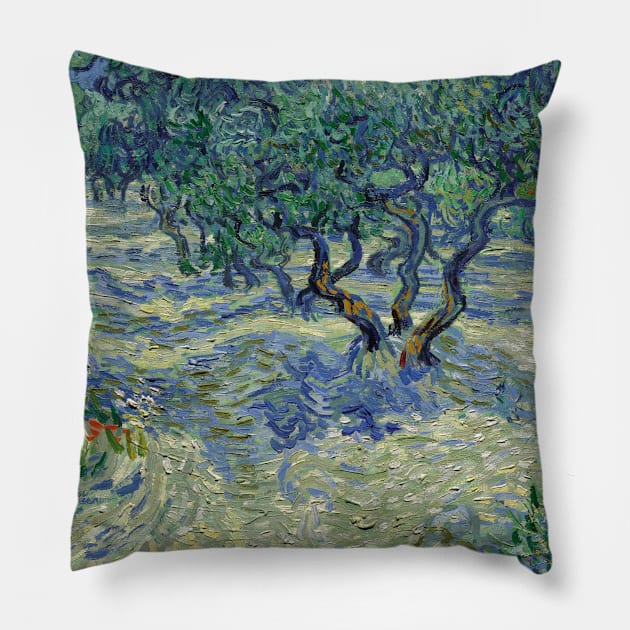 Van Gogh - Olive Orchard - Legended Pillow by Vincent Van Gogh T-Shirts