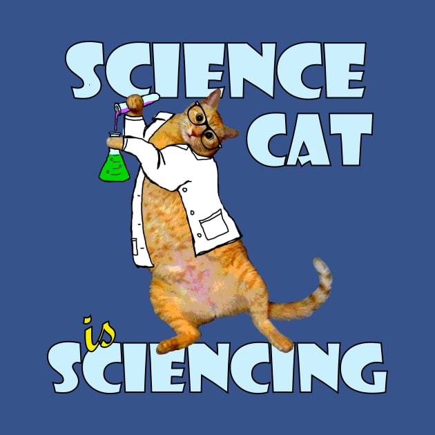 Science Cat is Sciencing by RawSunArt