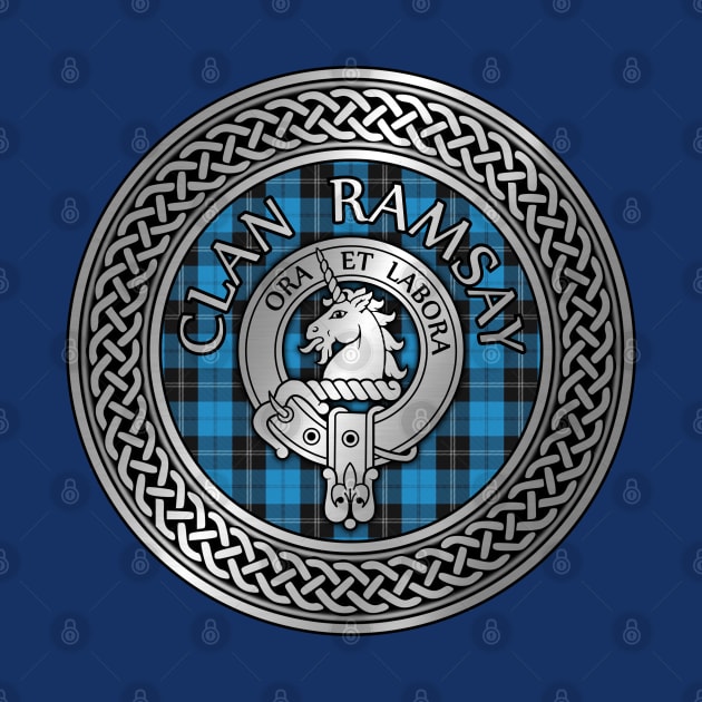 Clan Ramsay Crest & Hunting Tartan Knot by Taylor'd Designs