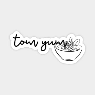 tom yum - black - with sketch Magnet