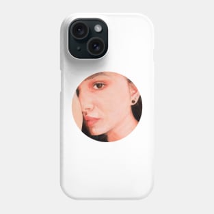 Staring girl portrait Phone Case