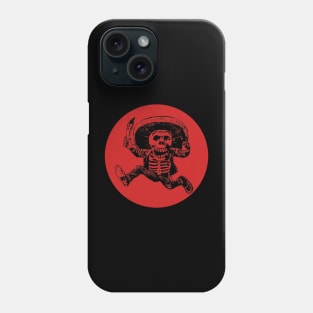 Halloween, Posada Calavera with Machete Black and Red Phone Case