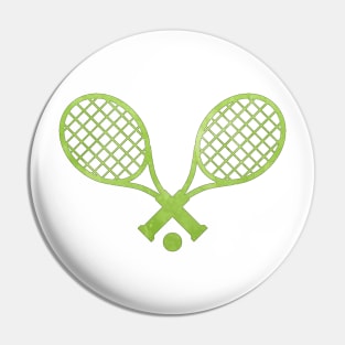 Tennis Racket Green Pin