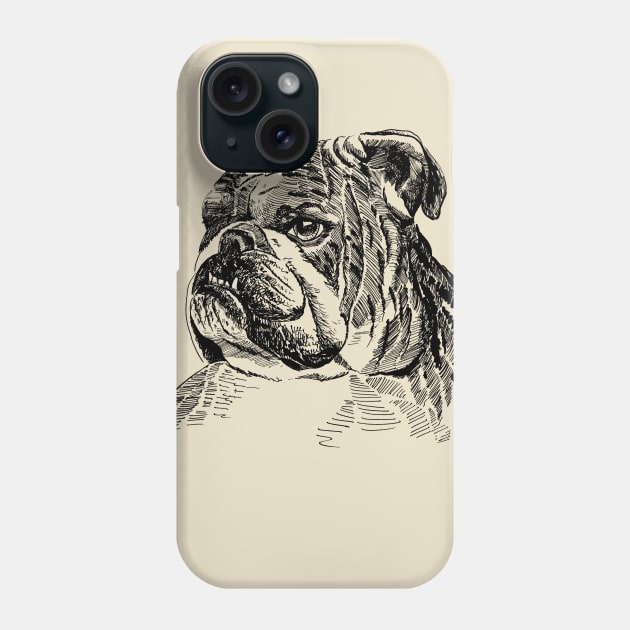 english bulldog Phone Case by VicaVeresk