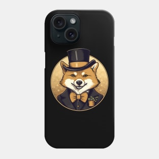 Shiba Inu with Top Hat Phone Case