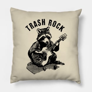 Trash Rock Raccoon Pillow