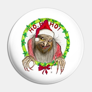 Here Comes Santa Claws Pin