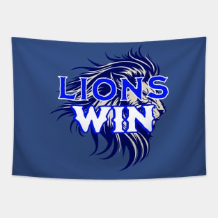 LIONS WIN Tapestry