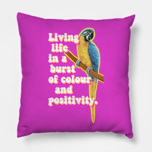 Living Life - Low Poly Macaw Pillow