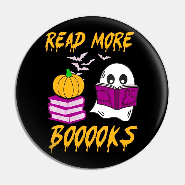 Read More Books Cute Ghost Boo Pumpkin Funny Halloween Pin by Hensen V parkes