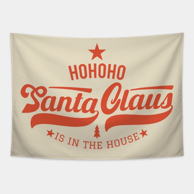 Santa Claus is in the house, Santa Claus College Style, funny Christmas Tapestry by Boogosh