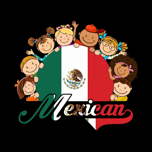 Mexican Flag Pride Kids Hispanic Heritage Mexico by AlexDesigner89