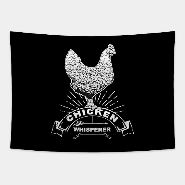 'Chicken Whisperer' Adorable Chicken Funny Gift Tapestry by ourwackyhome