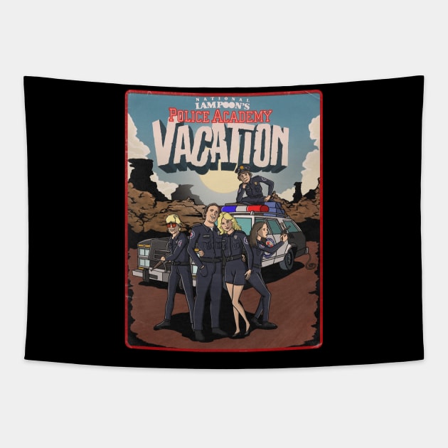 Police Academy Vacation Tapestry by kickpunch