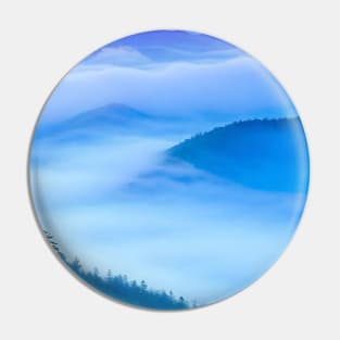 Smoky mountain fog Pin