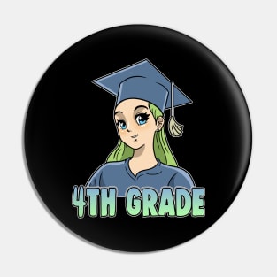 4th Grade Anime Otaku Kawaii Elementary School Pin