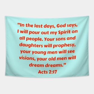 Bible Verse Acts 2:17 Tapestry