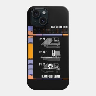 Computer Readout Showing Shuttlecraft Phone Case