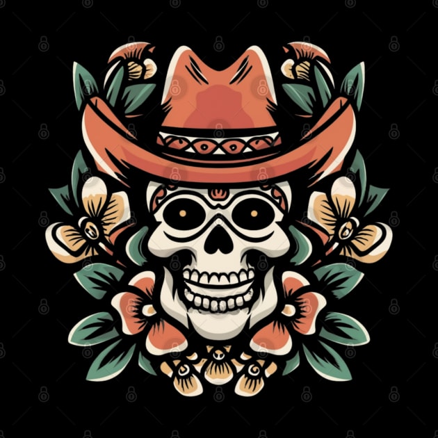 Traditional Cowboy Skull tattoo by Goku Creations