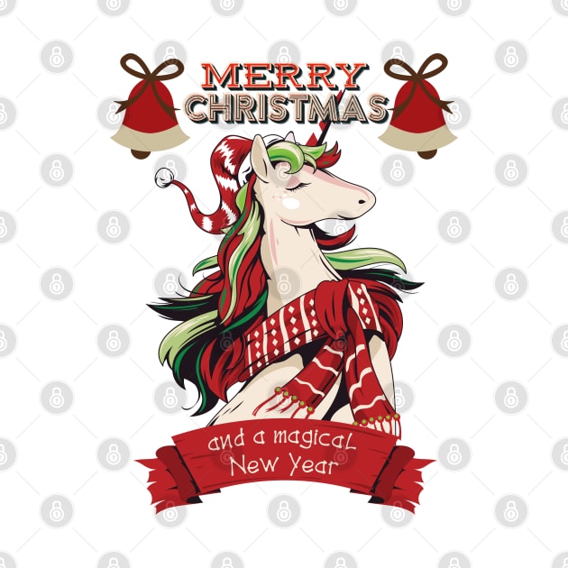 Merry Christmas Unicorn by AngelFlame