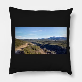 Aerial View of the Rocky Mountains Pillow