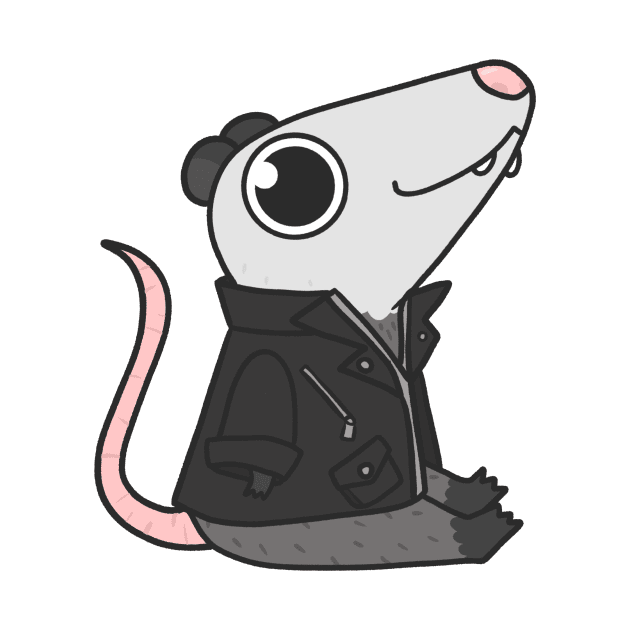 Opossum in a jacket by IcyBubblegum