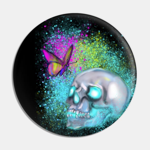 Butterfly Skull Pin by theerraticmind