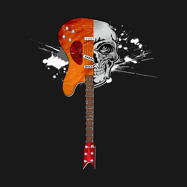 Skull Guitar Design by vpdesigns