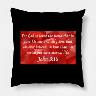 Bible Verse John 3:16 Pillow