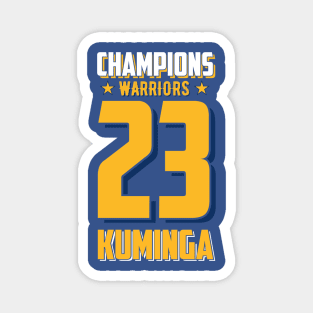 Warriorsss Basketball Champions 2023 Kuminga Edition Varsity T-Shirt Magnet