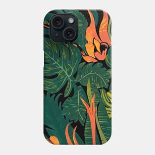 Green leaves pattern Phone Case