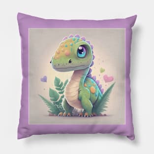 Der Dinosaurier mit den bunten Beulen und Stacheln Pillow