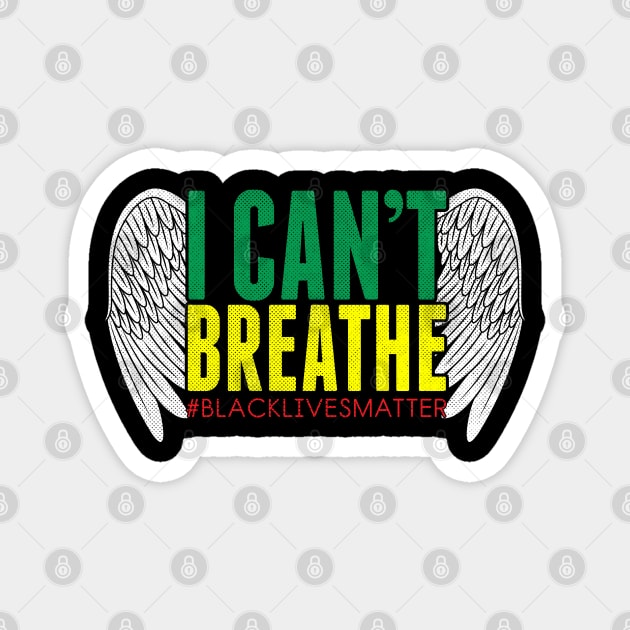 I can't breathe Angel wings Magnet by opippi