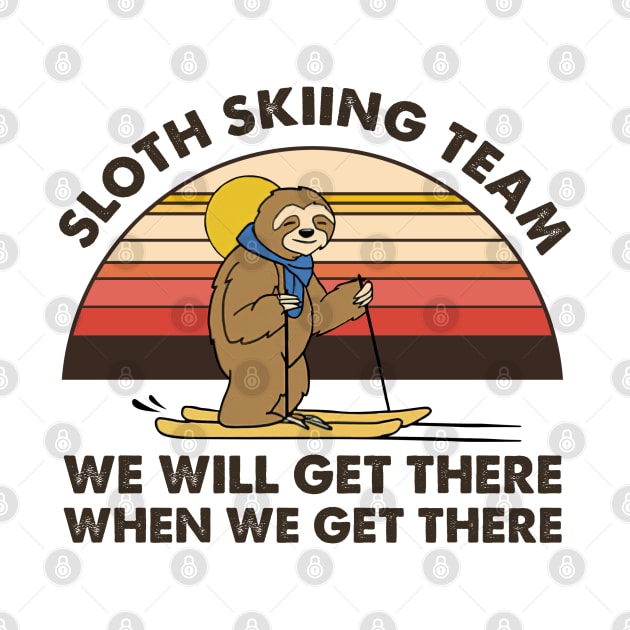 Sloth Skiing Team by arlenawyron42770