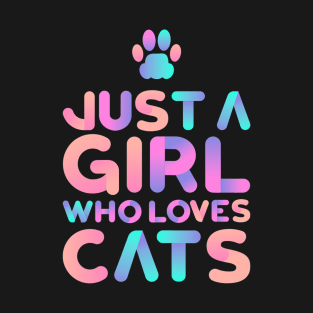 Just A Girl Who Loves Cats Cute Cat Lover T-Shirt