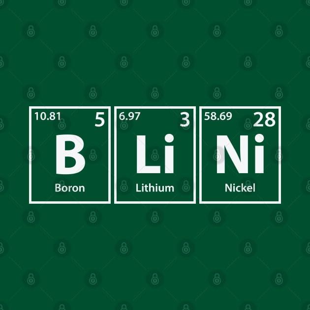 Blini (B-Li-Ni) Periodic Elements Spelling by cerebrands