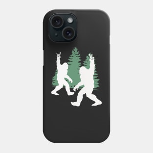 Bigfoot and Sasquatch Crossing Paths in the Woods, Yeti, Yowi, Funny, Science Fiction, Sasquatch Design, Cryptid, Cryptozoology Phone Case