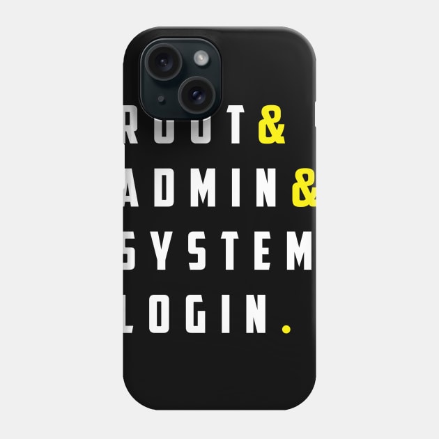 Root Admin System Login Phone Case by guicsilva@gmail.com