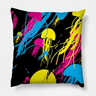 CMYK Jellyfish Pillow