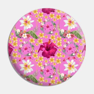 Diseño floral en tonos rosas Pin