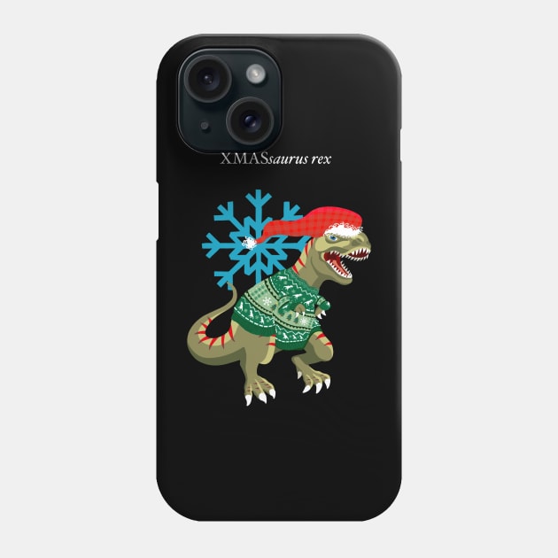 Clanosaurus Rex XMASsaurus rex Christmas Ugly Sweater Holiday Tyrannosaurus Rex Santa Claus Phone Case by BullShirtCo