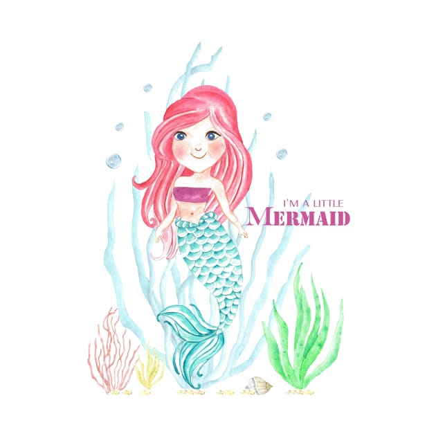 Pink hair mermaid smiling by LatiendadeAryam