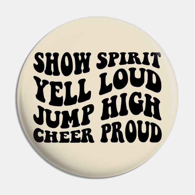 Cheer Mom Shirt, Football Cheer Mama Shirts, Cheer Mom, Cheer, show spirit yell loud jump high cheer proud Shirt Cheer Mama T-Shirt , Wavy Stacked Pin by Hamza Froug