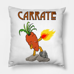 Karate carrot funny Pillow