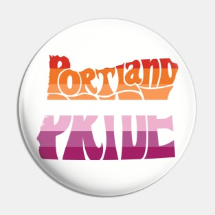 Portland Pride Festival - Lesbian - Oregon Silhouette - No BG Pin