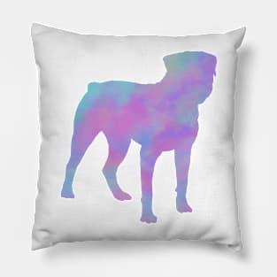 Rainbow Pastel Rottweiler Pillow