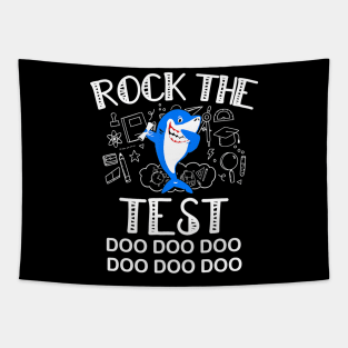 Rock The Test Gift T shirt Funny School Professor Teacher Tapestry