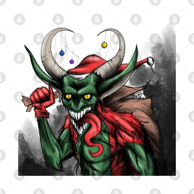 evil santa claus krampus is coming to town by jorge_lebeau