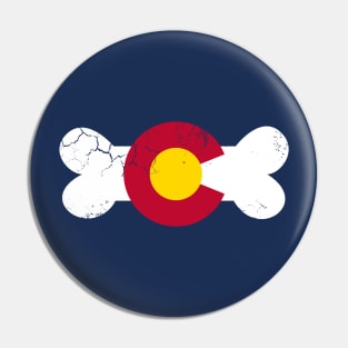 Colorado Flag Dog Bone Pin