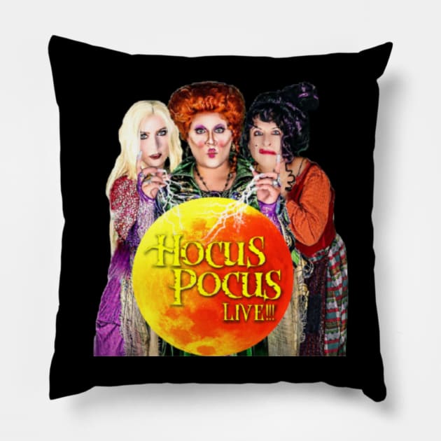 Hocus Pocus Live Moon Tshirt Pillow by Summer Orlando